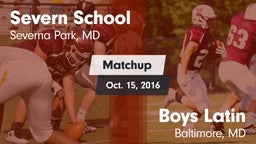 Matchup: Severn School vs. Boys Latin  2016
