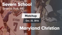 Matchup: Severn School vs. Maryland Christian 2016