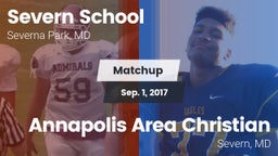Matchup: Severn School vs. Annapolis Area Christian  2017