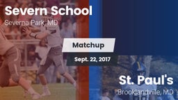 Matchup: Severn School vs. St. Paul's  2017