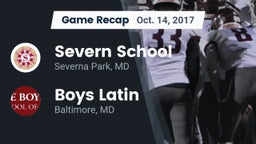 Recap: Severn School vs. Boys Latin  2017
