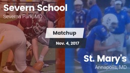 Matchup: Severn School vs. St. Mary's  2017