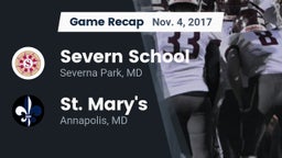 Recap: Severn School vs. St. Mary's  2017