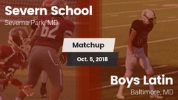 Matchup: Severn School vs. Boys Latin  2018