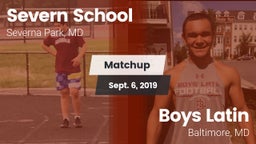 Matchup: Severn School vs. Boys Latin  2019