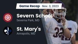 Recap: Severn School vs. St. Mary's  2023