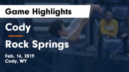 Cody  vs Rock Springs  Game Highlights - Feb. 16, 2019