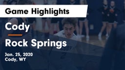 Cody  vs Rock Springs  Game Highlights - Jan. 25, 2020