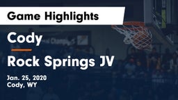 Cody  vs Rock Springs JV Game Highlights - Jan. 25, 2020
