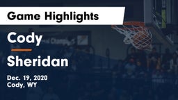 Cody  vs Sheridan  Game Highlights - Dec. 19, 2020