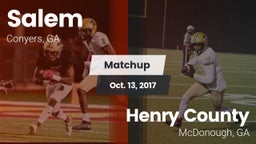 Matchup: Salem  vs. Henry County  2017