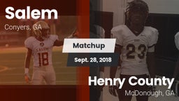 Matchup: Salem  vs. Henry County  2018
