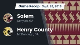 Recap: Salem  vs. Henry County  2018