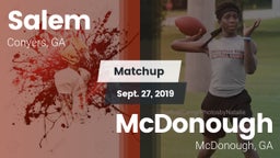 Matchup: Salem  vs. McDonough  2019