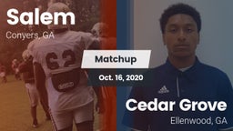 Matchup: Salem  vs. Cedar Grove  2020