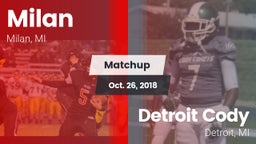 Matchup: Milan  vs. Detroit Cody  2018