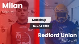 Matchup: Milan  vs. Redford Union  2020