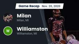 Recap: Milan  vs. Williamston  2020