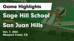 Sage Hill School vs San Juan Hills  Game Highlights - Oct. 7, 2022