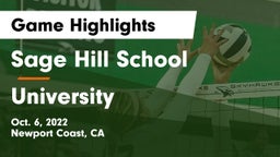 Sage Hill School vs University  Game Highlights - Oct. 6, 2022