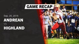 Recap: Andrean  vs. Highland  2015