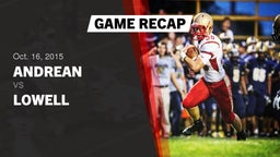 Recap: Andrean  vs. Lowell  2015