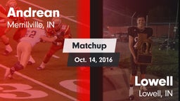 Matchup: Andrean  vs. Lowell  2016