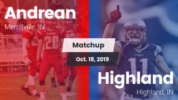 Matchup: Andrean  vs. Highland  2019