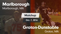 Matchup: Marlborough High vs. Groton-Dunstable  2016