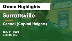 Surrattsville  vs Central (Capitol Heights)  Game Highlights - Jan. 11, 2020