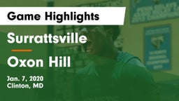 Surrattsville  vs Oxon Hill  Game Highlights - Jan. 7, 2020