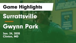 Surrattsville  vs Gwynn Park  Game Highlights - Jan. 24, 2020