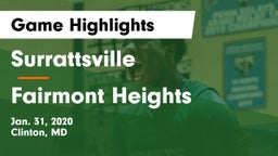 Surrattsville  vs Fairmont Heights  Game Highlights - Jan. 31, 2020