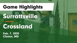 Surrattsville  vs Crossland  Game Highlights - Feb. 7, 2020