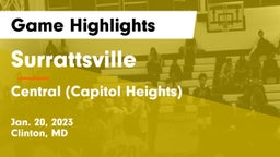Surrattsville  vs Central (Capitol Heights)  Game Highlights - Jan. 20, 2023