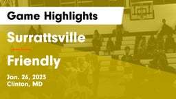 Surrattsville  vs Friendly Game Highlights - Jan. 26, 2023