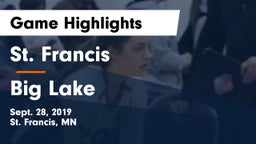 St. Francis  vs Big Lake  Game Highlights - Sept. 28, 2019