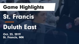 St. Francis  vs Duluth East Game Highlights - Oct. 23, 2019