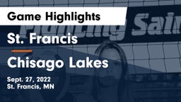 St. Francis  vs Chisago Lakes  Game Highlights - Sept. 27, 2022