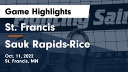 St. Francis  vs Sauk Rapids-Rice  Game Highlights - Oct. 11, 2022