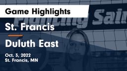 St. Francis  vs Duluth East  Game Highlights - Oct. 3, 2022
