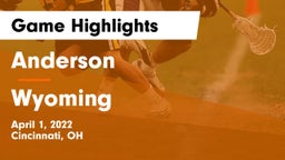 Anderson  vs Wyoming  Game Highlights - April 1, 2022