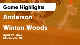 Anderson  vs Winton Woods  Game Highlights - April 12, 2023