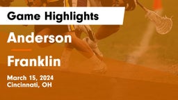 Anderson  vs Franklin  Game Highlights - March 15, 2024