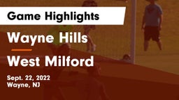 Wayne Hills  vs West Milford  Game Highlights - Sept. 22, 2022