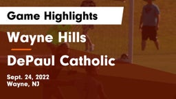 Wayne Hills  vs DePaul Catholic  Game Highlights - Sept. 24, 2022