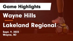 Wayne Hills  vs Lakeland Regional  Game Highlights - Sept. 9, 2023