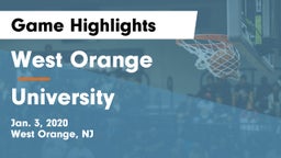 West Orange  vs University Game Highlights - Jan. 3, 2020