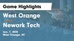 West Orange  vs Newark Tech Game Highlights - Jan. 7, 2020
