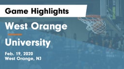 West Orange  vs University Game Highlights - Feb. 19, 2020